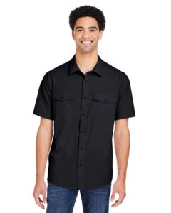 CORE365 CE510 Men’s Ultra UVP® Marina Shirt – Black (on model)