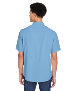 CORE365 CE510 Men’s Ultra UVP® Marina Shirt – Columbia Blue (on model back)