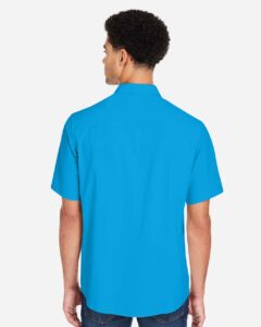 CORE365 CE510 Men’s Ultra UVP® Marina Shirt – Electric Blue (on model back)