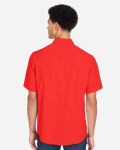 CORE365 CE510 Men’s Ultra UVP® Marina Shirt – Marina Red (on model back)