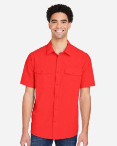 CORE365 CE510 Men’s Ultra UVP® Marina Shirt – Marina Red (on model)