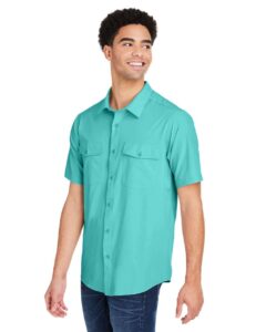 CORE365 CE510 Men’s Ultra UVP® Marina Shirt – Sea Glass (on model side)