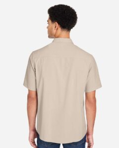 CORE365 CE510 Men’s Ultra UVP® Marina Shirt – Stone (on model back)