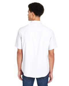 CORE365 CE510 Men’s Ultra UVP® Marina Shirt – White (on model back)