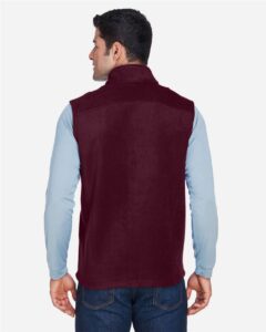 CORE365 88191 Men’s Journey Fleece Vest – Burgundy (on model back)