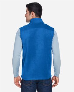CORE365 88191 Men’s Journey Fleece Vest – True Royal (on model back)