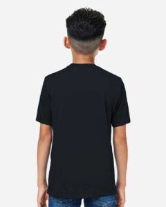 CORE365 CE10Y Youth Capital Performance T-Shirt – Black (on model back)
