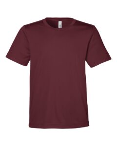 CORE365 CE10Y Youth Capital Performance T-Shirt – Burgundy