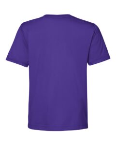 CORE365 CE10Y Youth Capital Performance T-Shirt – Campus Purple (back)