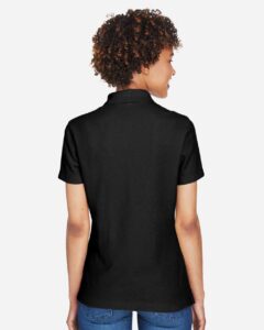 Devon & Jones DG150W Women’s DRYTEC20™ Performance Polo – Black (on model back)