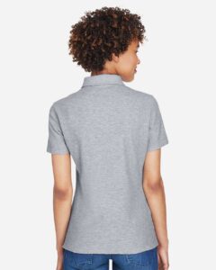 Devon & Jones DG150W Women’s DRYTEC20™ Performance Polo – Grey Heather (on model back)