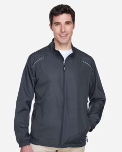 CORE365 88183 Men’s Techno Lite Motivate Unlined Lightweight Jacket – Carbon (on model)