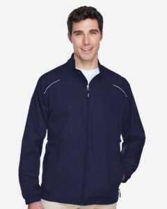CORE365 88183 Men’s Techno Lite Motivate Unlined Lightweight Jacket – Classic Navy (on model)