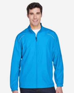 CORE365 88183 Men’s Techno Lite Motivate Unlined Lightweight Jacket – Electric Blue (on model)