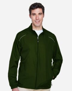 CORE365 88183 Men’s Techno Lite Motivate Unlined Lightweight Jacket – Forest (on model)