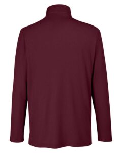 CORE365 CE405 Men’s Fusion ChromaSoft™ Pique Quarter-Zip Pullover – Burgundy (back)