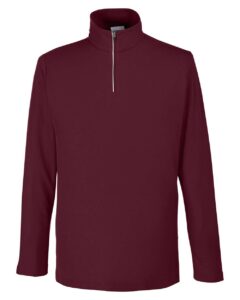 CORE365 CE405 Men’s Fusion ChromaSoft™ Pique Quarter-Zip Pullover – Burgundy