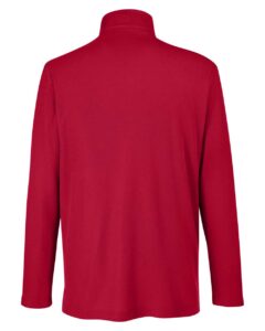 CORE365 CE405 Men’s Fusion ChromaSoft™ Pique Quarter-Zip Pullover – Classic Red (back)