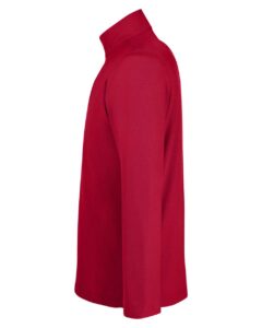 CORE365 CE405 Men’s Fusion ChromaSoft™ Pique Quarter-Zip Pullover – Classic Red (side)