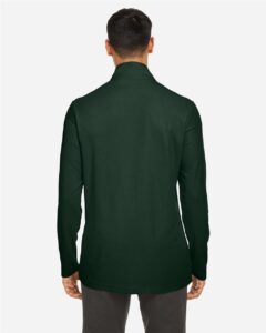 CORE365 CE405 Men’s Fusion ChromaSoft™ Pique Quarter-Zip Pullover – Forest (on model back)
