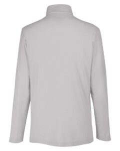 CORE365 CE405 Men’s Fusion ChromaSoft™ Pique Quarter-Zip Pullover – Platinum (back)