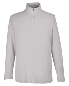 CORE365 CE405 Men’s Fusion ChromaSoft™ Pique Quarter-Zip Pullover – Platinum