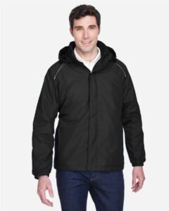CORE365 88189 Men’s Brisk Insulated Jacket – Black (on model)