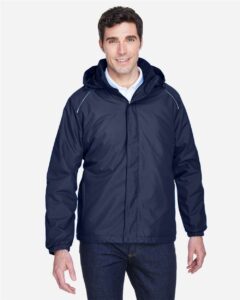 CORE365 88189 Men’s Brisk Insulated Jacket – Classic Navy (on model)