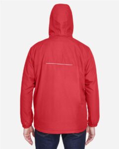 CORE365 88189 Men’s Brisk Insulated Jacket – Classic Red (on model back)