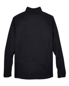 Devon & Jones DG792 Unisex Bristol Sweater Fleece Quarter-Zip Pullover – Black (back)