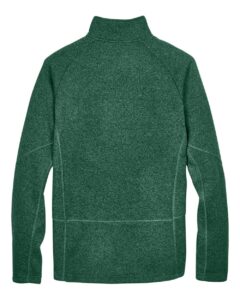 Devon & Jones DG792 Unisex Bristol Sweater Fleece Quarter-Zip Pullover – Forest Heather (back)