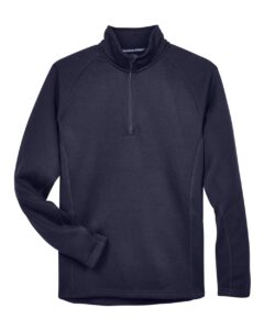 Devon & Jones DG792 Unisex Bristol Sweater Fleece Quarter-Zip Pullover – Navy