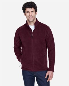 CORE365 88190 Men’s Journey Fleece Jacket – Burgundy (on model)