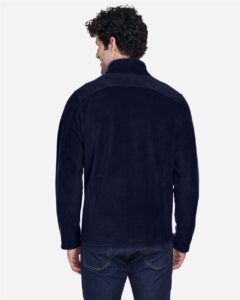 CORE365 88190 Men’s Journey Fleece Jacket – Classic Navy (on model back)