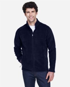CORE365 88190 Men’s Journey Fleece Jacket – Classic Navy (on model)