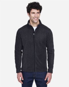 CORE365 88190 Men’s Journey Fleece Jacket – Heather Charcoal (on model)