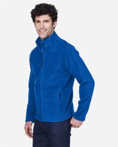 CORE365 88190 Men’s Journey Fleece Jacket – True Royal (on model side)