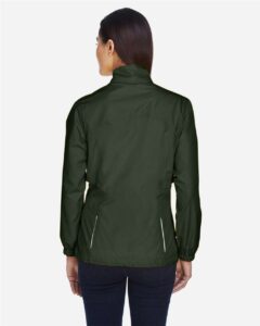 CORE365 78183 Women’s Techno Lite Motivate Unlined Lightweight Jacket – Forest (on model back)