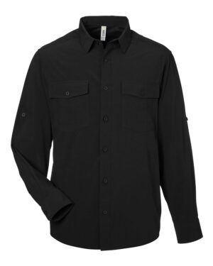 CORE365 CE510L Men’s Ultra UVP® Marina Shirt – Black