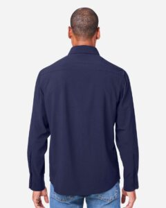CORE365 CE510L Men’s Ultra UVP® Marina Shirt – Classic Navy (on model back)