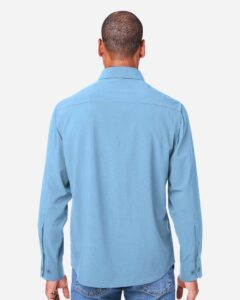 CORE365 CE510L Men’s Ultra UVP® Marina Shirt – Columbia Blue (on model back)