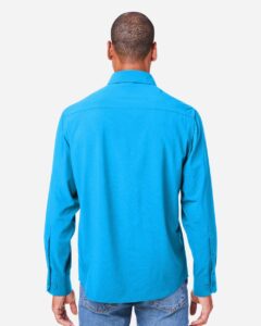 CORE365 CE510L Men’s Ultra UVP® Marina Shirt – Electric Blue (on model back)