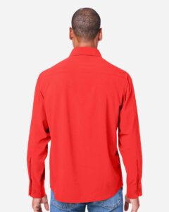 CORE365 CE510L Men’s Ultra UVP® Marina Shirt – Marina Red (on model back)