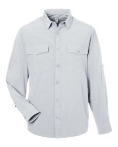 CORE365 CE510L Men’s Ultra UVP® Marina Shirt – Platinum