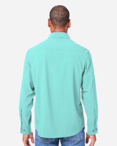 CORE365 CE510L Men’s Ultra UVP® Marina Shirt – Sea Glass (on model back)