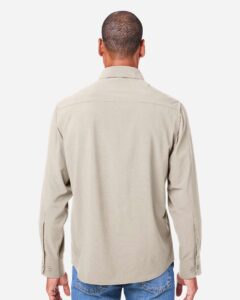 CORE365 CE510L Men’s Ultra UVP® Marina Shirt – Stone (on model back)