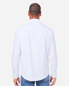 CORE365 CE510L Men’s Ultra UVP® Marina Shirt – White (on model back)
