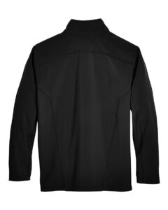 CORE365 88184 Men’s Cruise Two-Layer Fleece Bonded Soft Shell Jacket – Black (back)