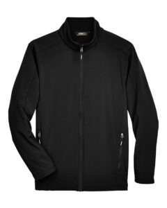 CORE365 88184 Men’s Cruise Two-Layer Fleece Bonded Soft Shell Jacket – Black