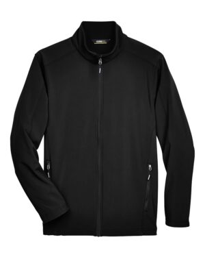CORE365 88184 Men’s Cruise Two-Layer Fleece Bonded Soft Shell Jacket – Black